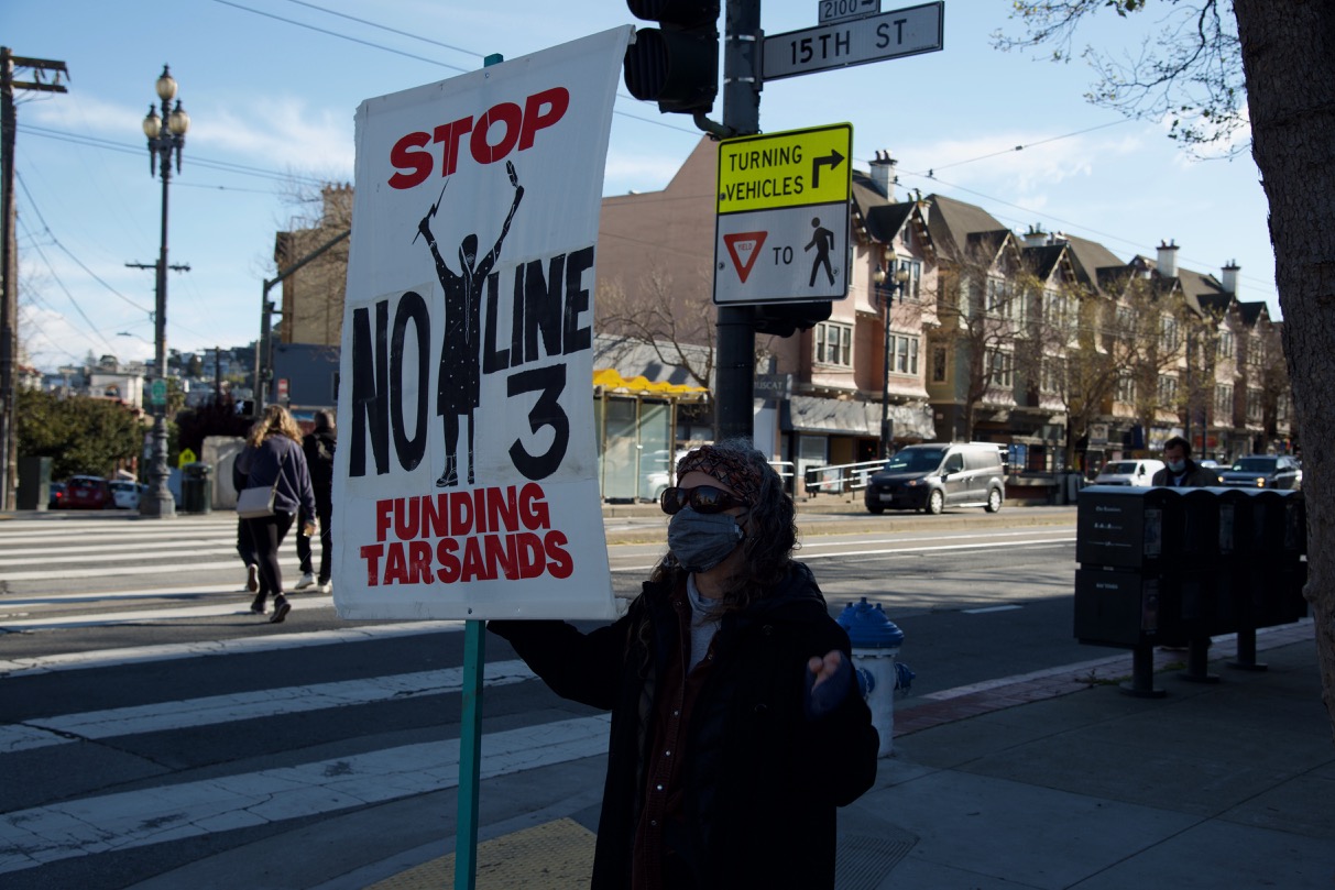 XRSFBay Confront Chase Bank in Solidarity with 'Stop Line 3' Indigenous Water Protectors in Minnesota:March 11th, 2021